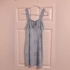 Lily Bleu Blue Ruched Dress / Medium